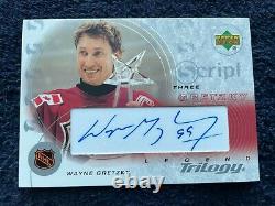 Wayne Gretzky #S3-G1 2003 Upper Deck Hockey Script Three Legend Autograph