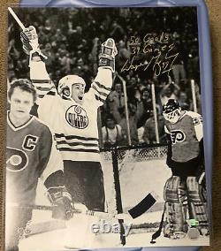 Wayne Gretzky Signed 16x20 Photo, Upper Deck COA, Long Inscription LE Of 99 Made