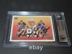 Wayne Gretzky Signed 1991-92 Upper Deck Card #38 Autographed Beckett BAS COA 1A