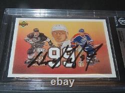 Wayne Gretzky Signed 1991-92 Upper Deck Card #38 Autographed Beckett BAS COA 1A