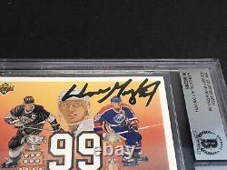 Wayne Gretzky Signed 1991-92 Upper Deck Card #38 Oilers Auto Beckett BAS COA 1A