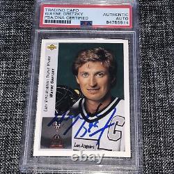 Wayne Gretzky Signed 1992-1993 Upper Deck #435 Card Los Angeles Kings Psa/dna