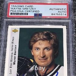 Wayne Gretzky Signed 1992-1993 Upper Deck #435 Card Los Angeles Kings Psa/dna