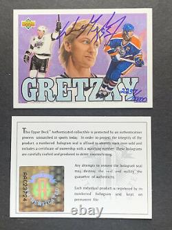 Wayne Gretzky Signed 1992-93 Upper Deck Hockey Heroes MINT + Auto /2800 Uda Hof