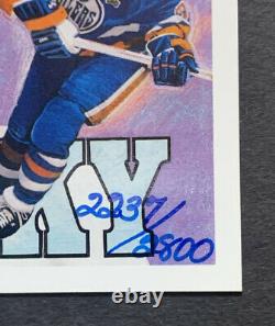 Wayne Gretzky Signed 1992-93 Upper Deck Hockey Heroes MINT + Auto /2800 Uda Hof
