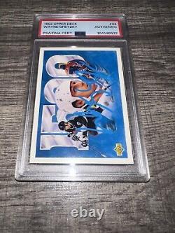 Wayne Gretzky Signed 1992 Upper Deck Trading Card Great One 1500 Goals PSA/DNA