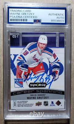 Wayne Gretzky Signed 2017-18 Upper Deck Synergy Autograph PSA/DNA Certified Auto