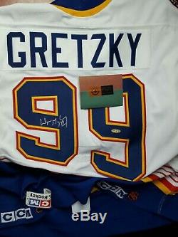 Wayne Gretzky Signed Blues Jersey Upper Deck UDA RARE