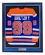 Wayne Gretzky Signed Framed Edmonton Oilers Blue 1986-87 M&n Hockey Jersey Uda