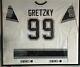 Wayne Gretzky Signed Kings Jersey, Uda, White Jersey, Framed In Black