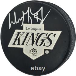 Wayne Gretzky Signed Los Angeles Kings Logo Game Puck UDA Holo #AUB35221