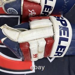 Wayne Gretzky Signed New York Rangers NHL Gloves Autographed Upper Deck UDA COA