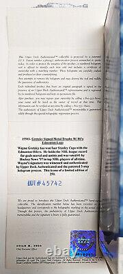Wayne Gretzky Signed Oiler's Mini Stanley Cup Trophy Upper Deck COA 135/250 RARE