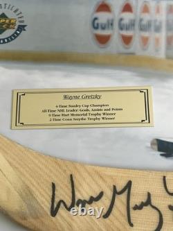 Wayne Gretzky Signed Stick Blade Shadowbox Display & Photo Upper Deck Coa /199