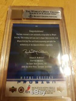 Wayne Gretzky Signed Upper Deck 98-99 Prosign WG Beckett 9 Autograph 10 COA