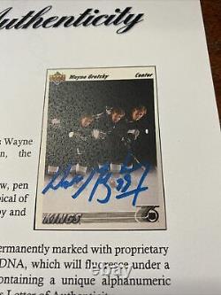 Wayne Gretzky Signed Upper Deck Card Psa Dna Coa Los Angeles Kings Autographed