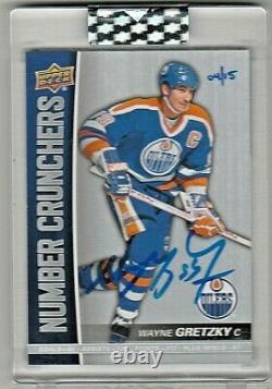 Wayne Gretzky Ssp /15 Auto 2019-20 Upper Deck Buybacks Number Crunchers Oilers