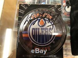 Wayne Gretzky UDA signed RARE Acrylic Oilers Hockey Puck UPPER DECK