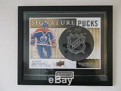 Wayne Gretzky Uda Auto Framed 37x31 Signed Signature Puck Upper Deck Coa