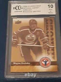 Wayne Gretzky Upper Deck 2009-10 National Hockey Card Day Oilers Graded BCCG 10
