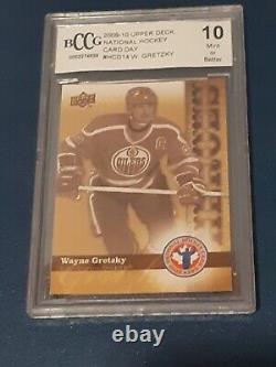 Wayne Gretzky Upper Deck 2009-10 National Hockey Card Day Oilers Graded BCCG 10