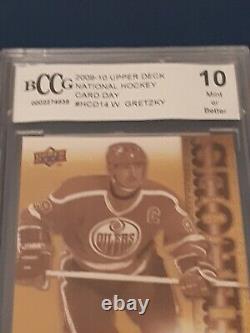 Wayne Gretzky Upper Deck 2009-10 National Hockey Card Day Oilers Graded BCCG 10