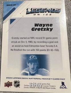 Wayne Gretzky Upper Deck 2023 NHCD-30 Autographed Card