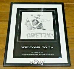 Wayne Gretzky Upper Deck Signed Framed Welcome to LA Poster with Upper Deck COA