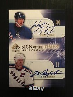 Wayne Gretzky and Mark Messier Upper Deck Dual Autograph Sign of the Times SP
