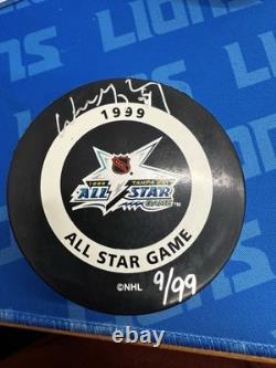 Wayne Gretzky auto 1999 official NHL All-Star game puck Upper Deck COA 9/99