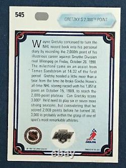 Wayne Gretzky's 2000th Point Autograph 768/2000 1990-91 Upper Deck No 545 48349